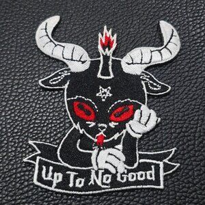 Killstar ✦ Up To No Good Patch ✦ Occult Cute Demon Shh Banner Embroidered OS